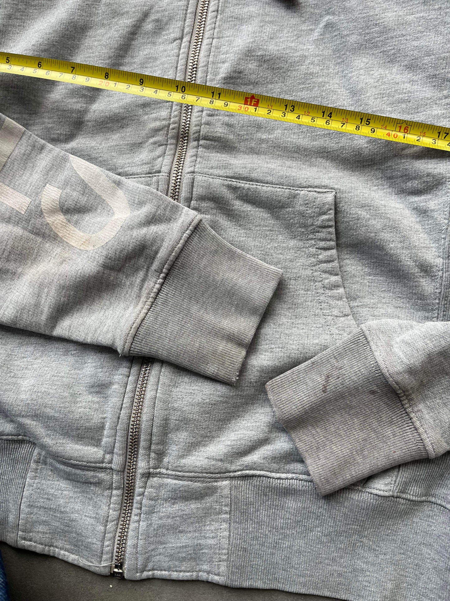 (S) Stussy Zip Up Grey Hoodie