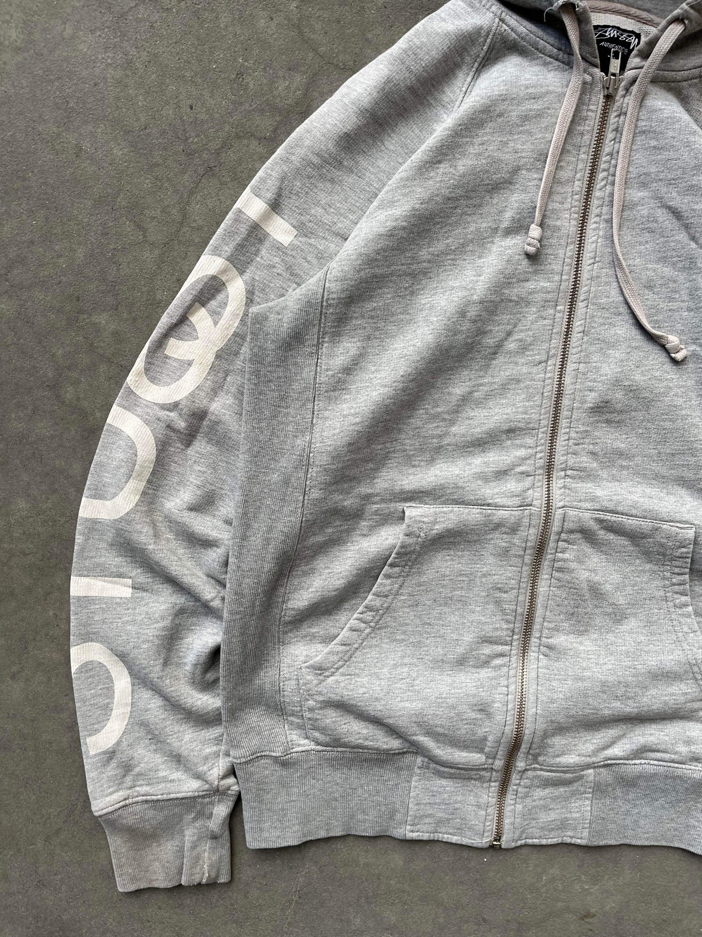 (S) Stussy Zip Up Grey Hoodie