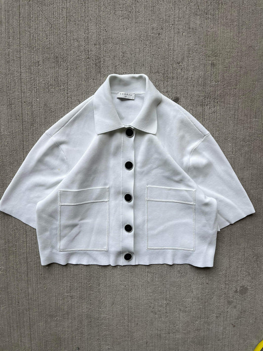 • (XS) Sandro Paris Cropped Button Up
