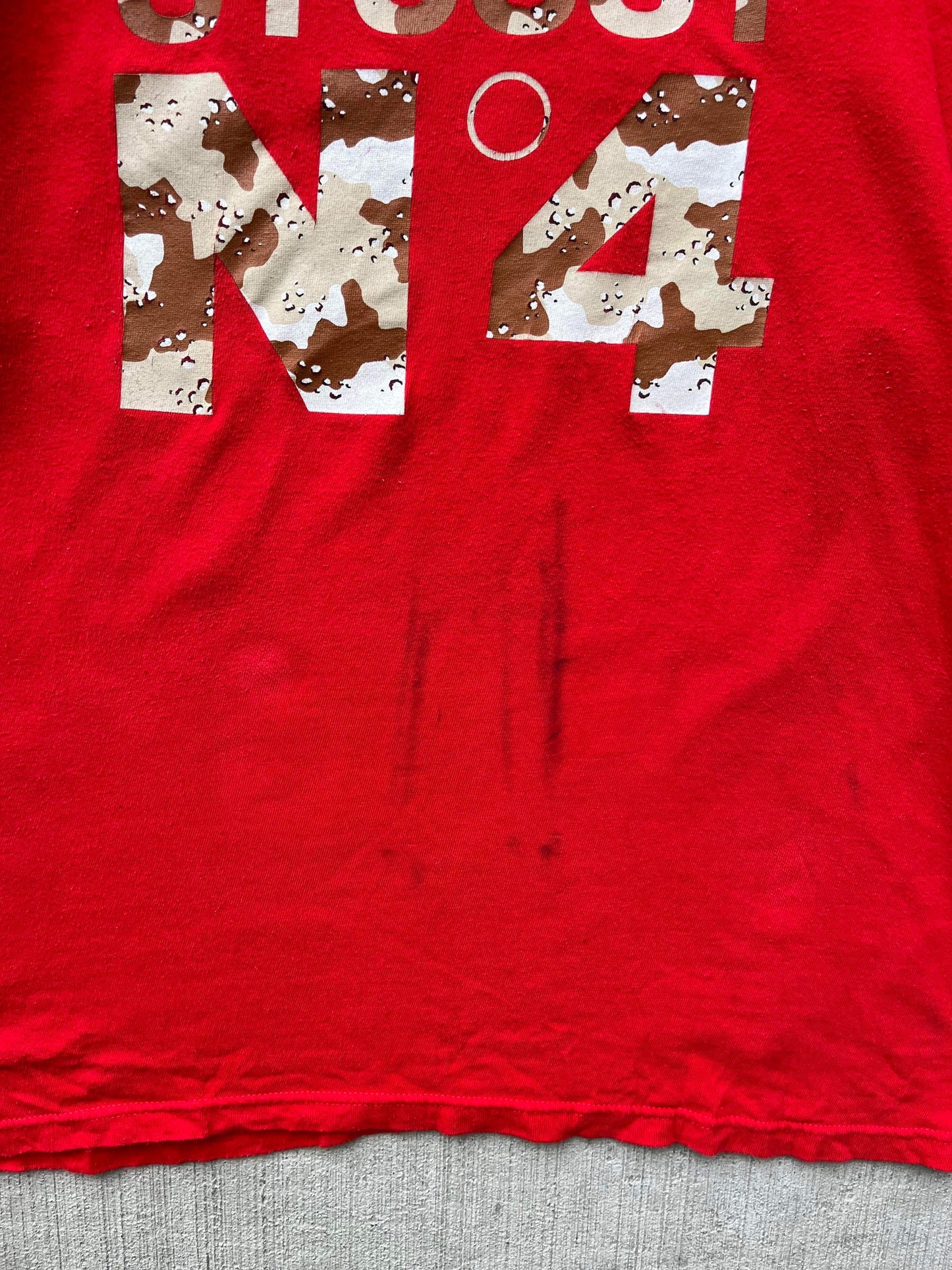(M) Stussy Red n4 Camo Print Tee