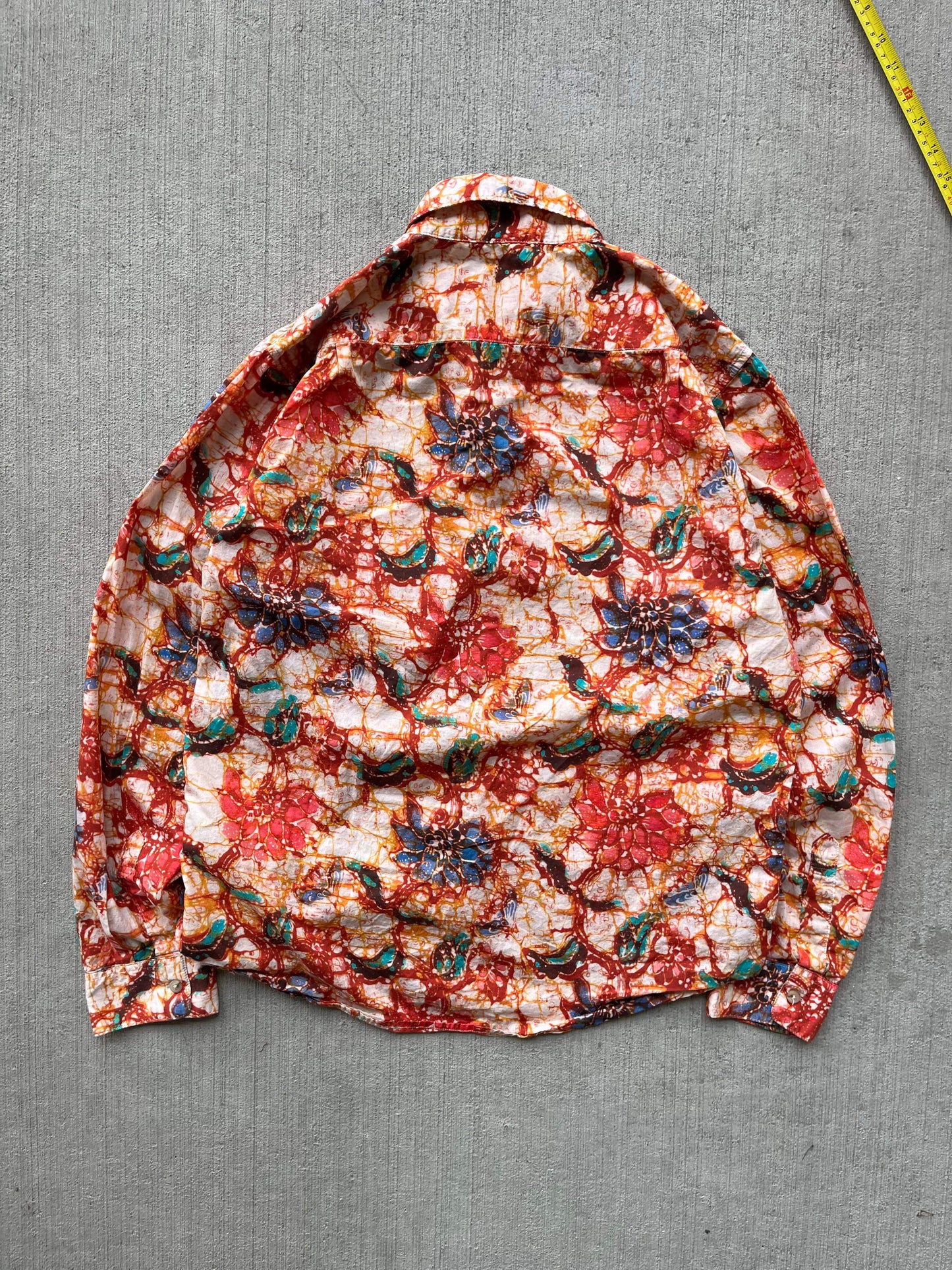 (M) Supreme Acid Floral Button Up Shirt