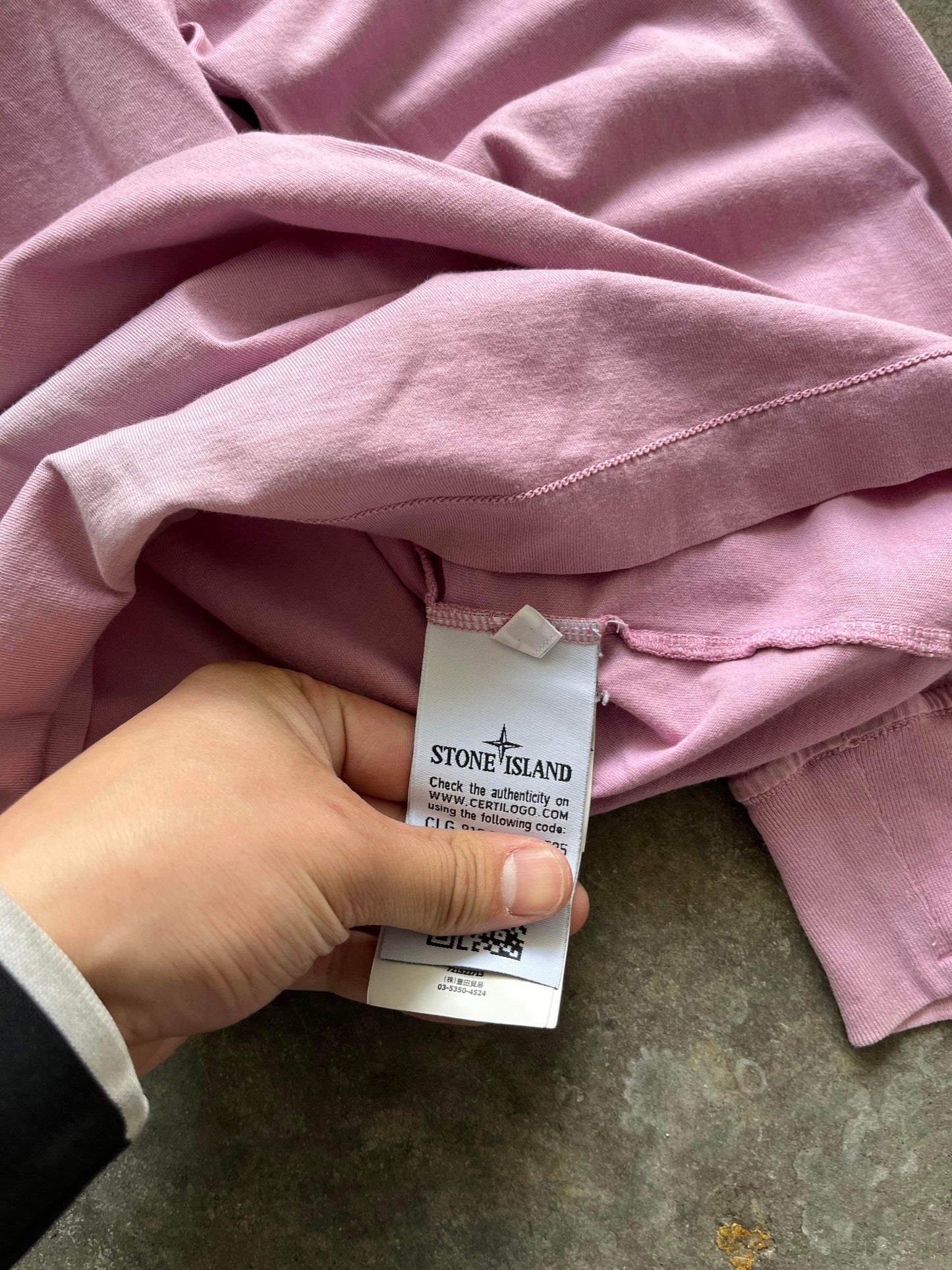 (M) Stone Island Pink LS