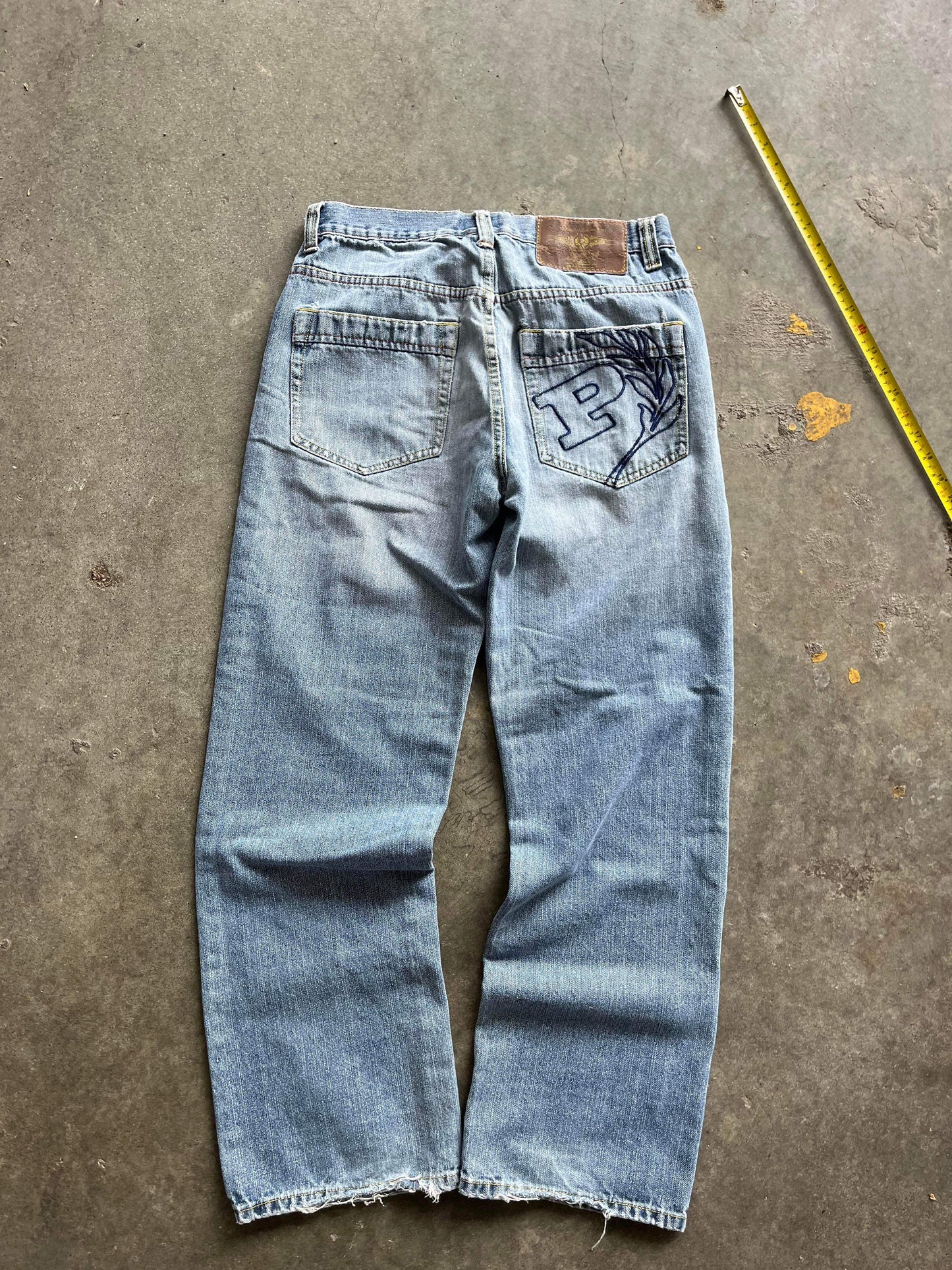 (32”) Distressed Phat Farm Blue Denim