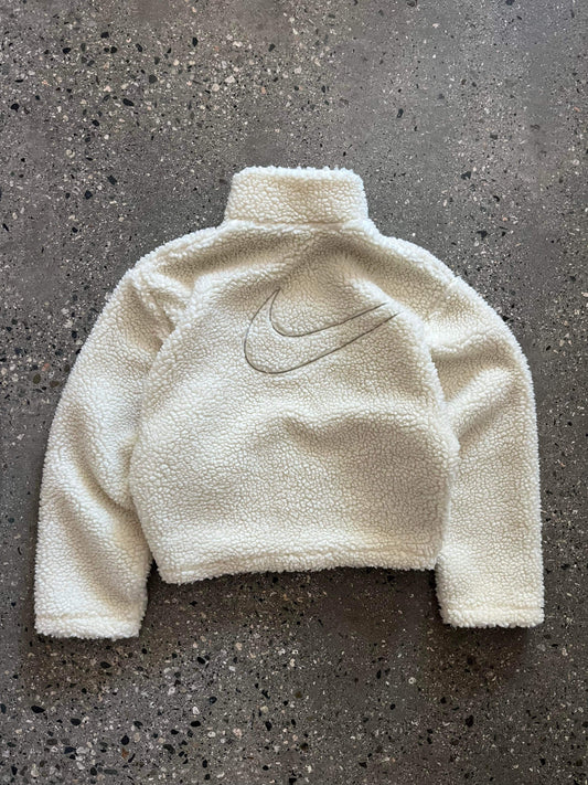 (XS/S) Nike Sherpa Fleece Zip Up Swoosh Jkt