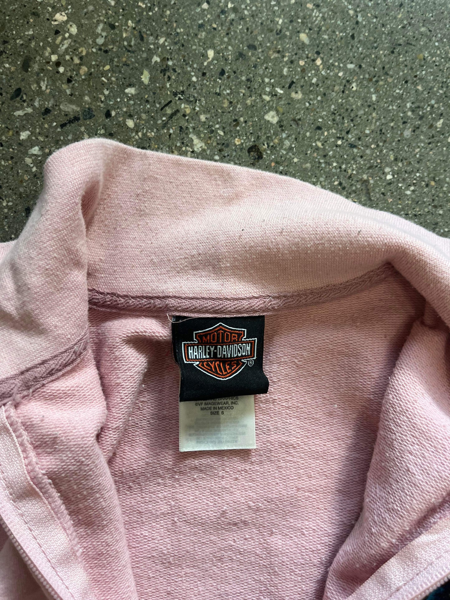 (S) Harley Davidson Pink Art Zip Up