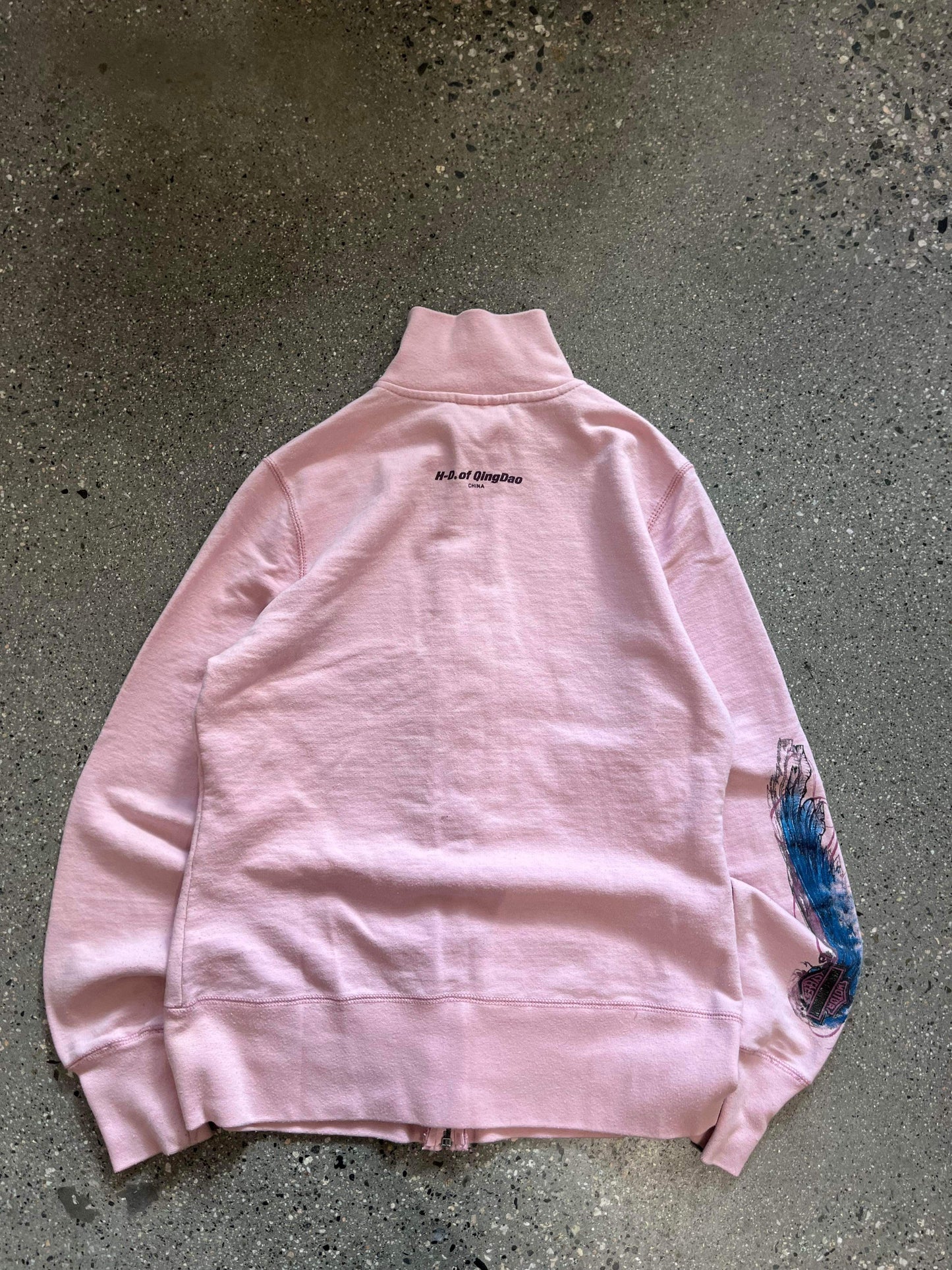 (S) Harley Davidson Pink Art Zip Up