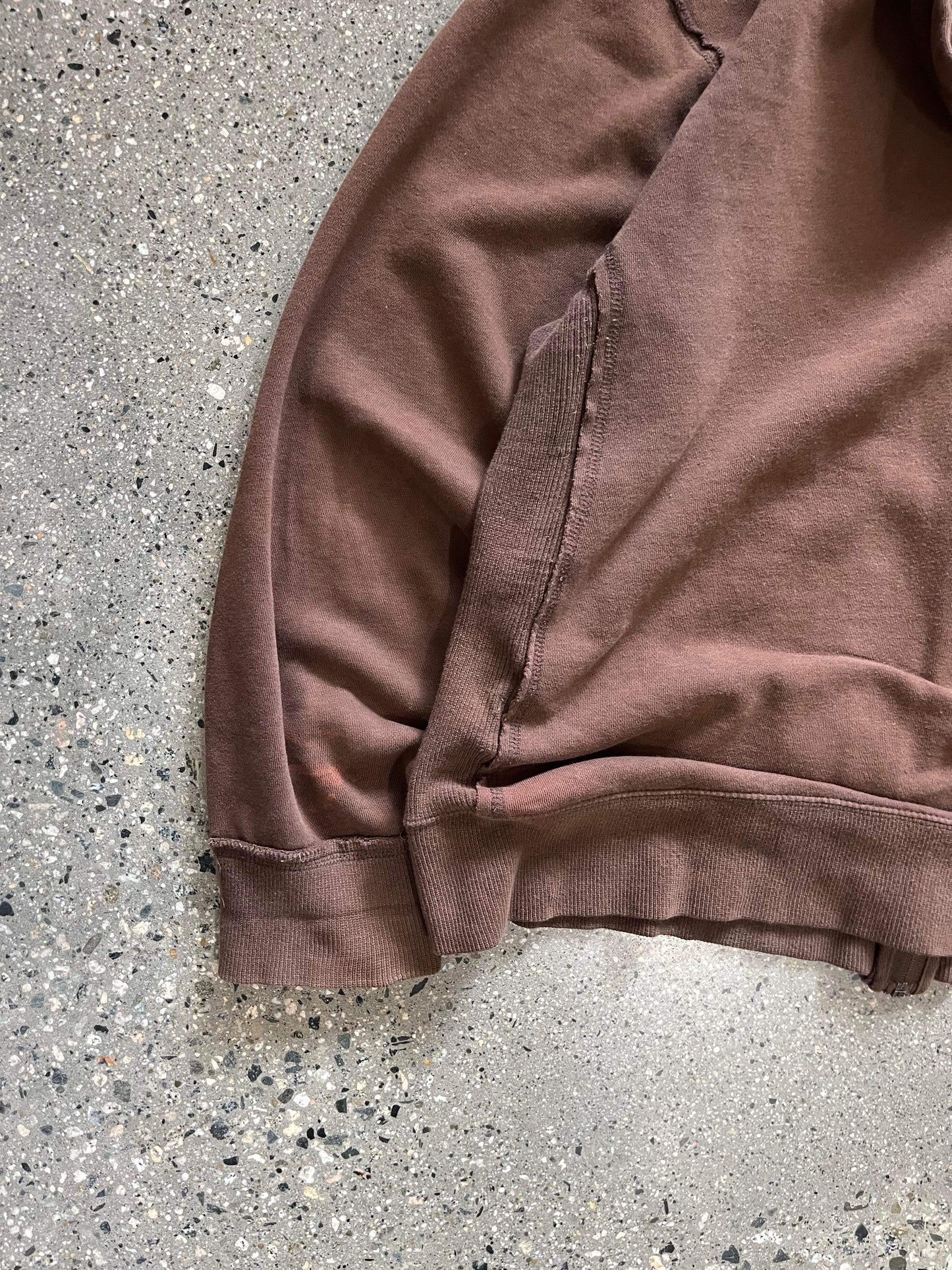 (L) Y2K Brown Tribal Zip Up Hoodie