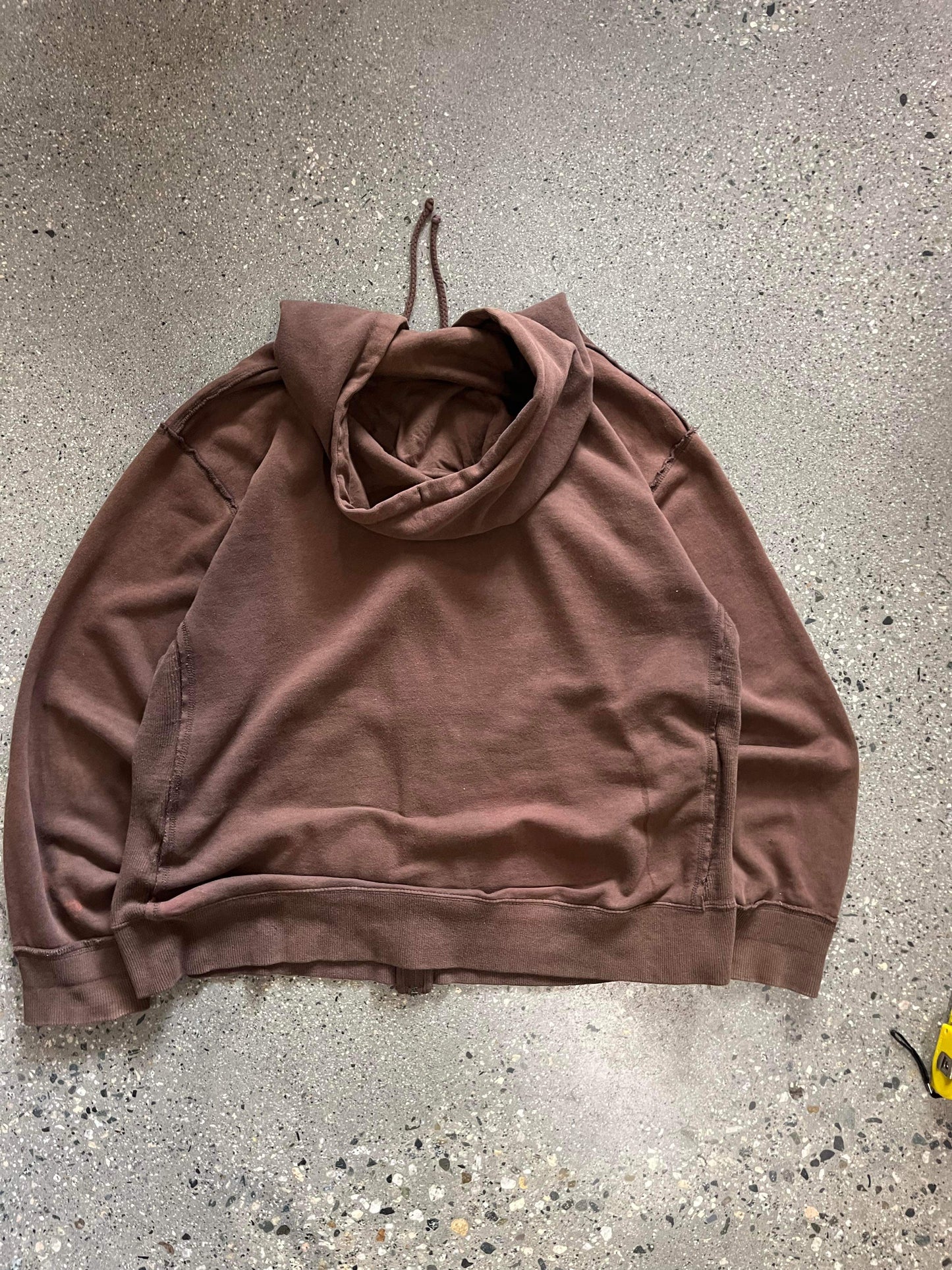 (L) Y2K Brown Tribal Zip Up Hoodie
