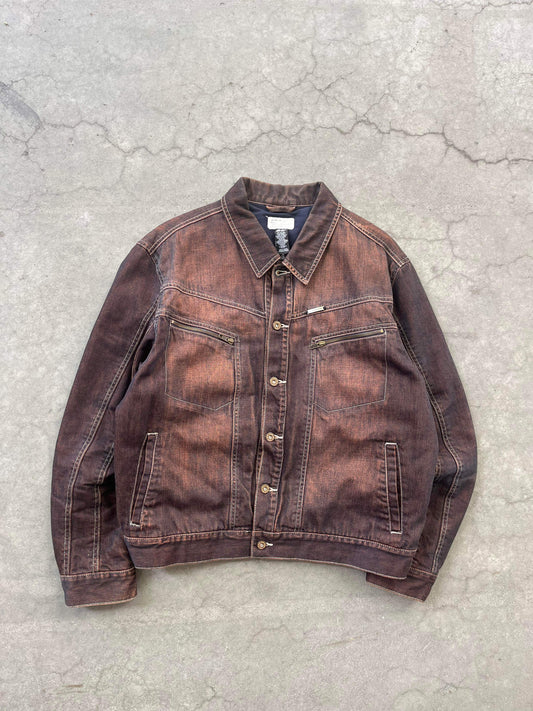 (XL/2X) DKNY Jeans Sunfaded Brown Jacket