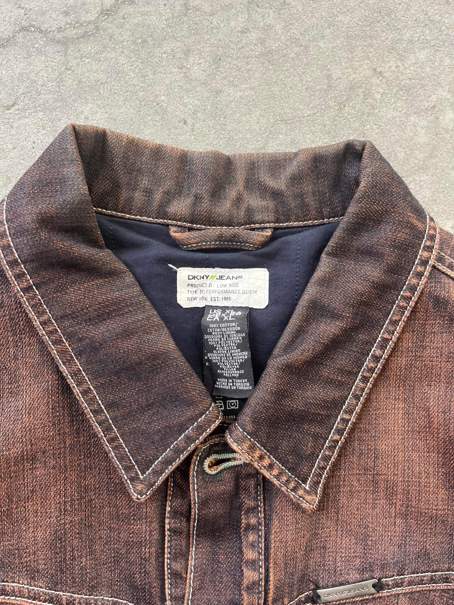 (XL/2X) DKNY Jeans Sunfaded Brown Jacket