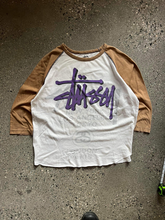 (M) 90’s Stussy International Baseball Tee