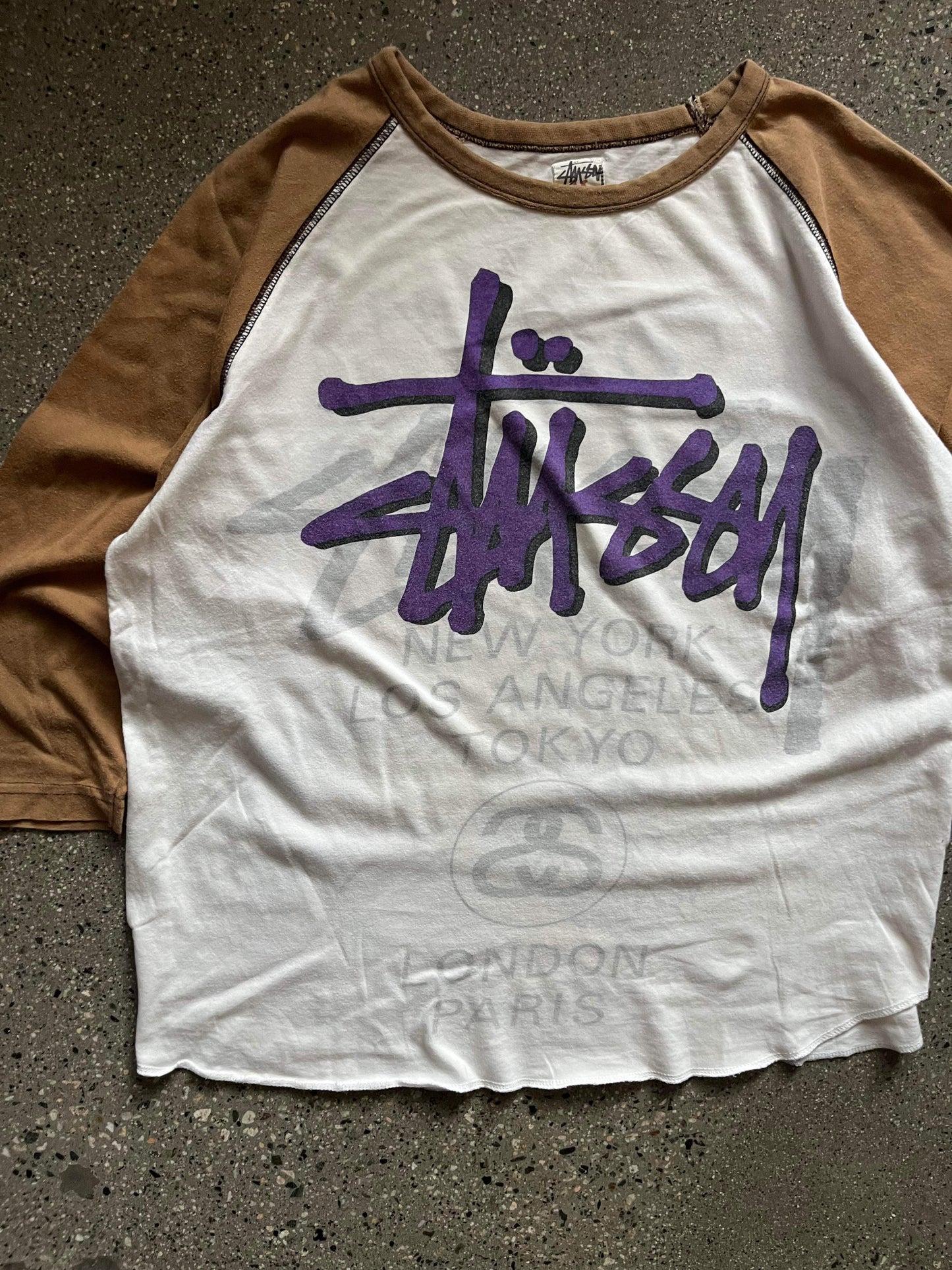 (M) 90’s Stussy International Baseball Tee