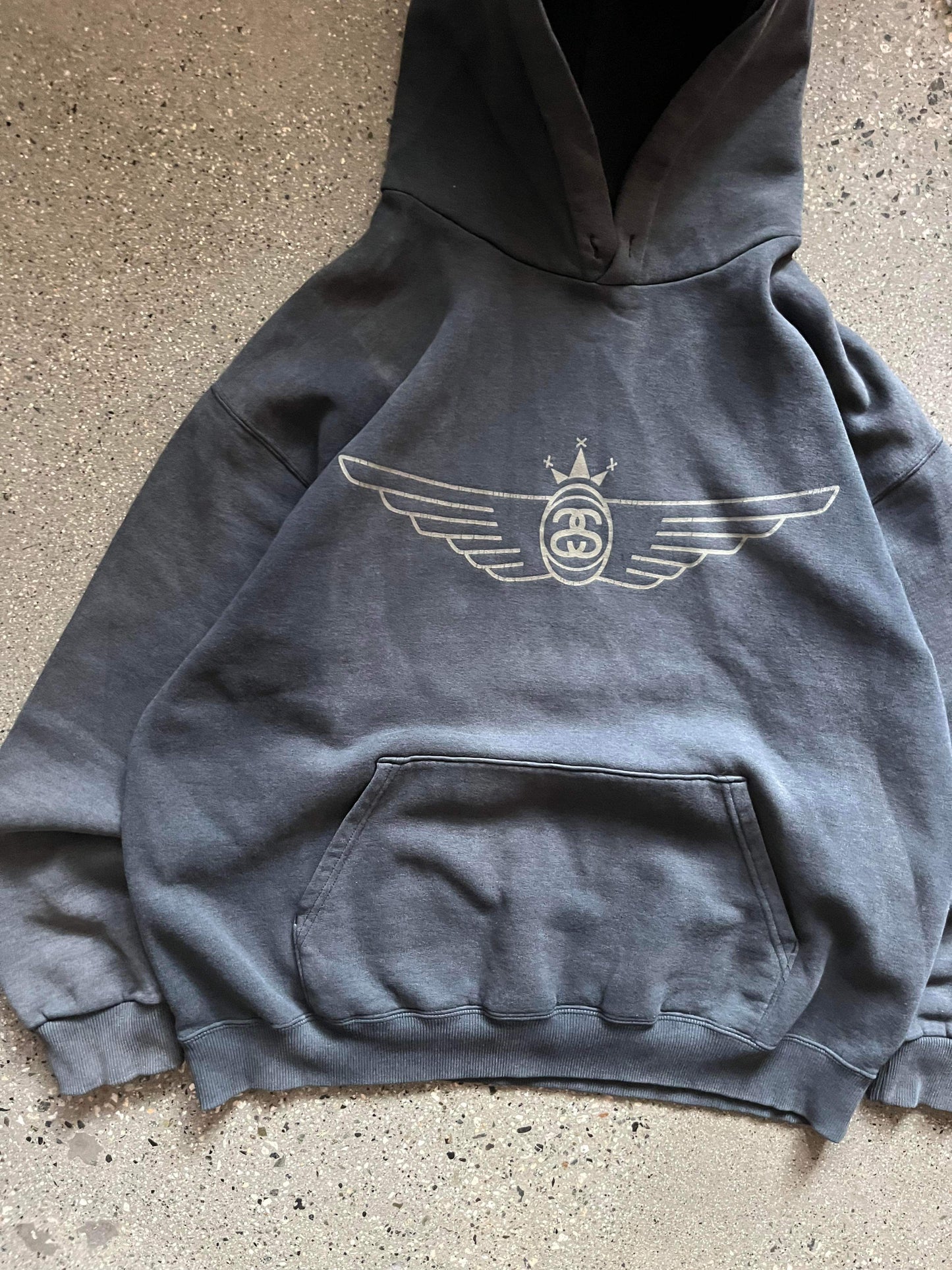 (XL/2X) 90s Stussy Wings Hoodie