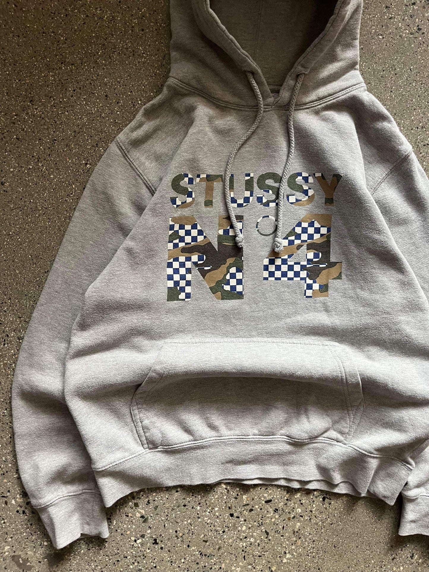 (M) Stussy n4 Camo Script Hoodie