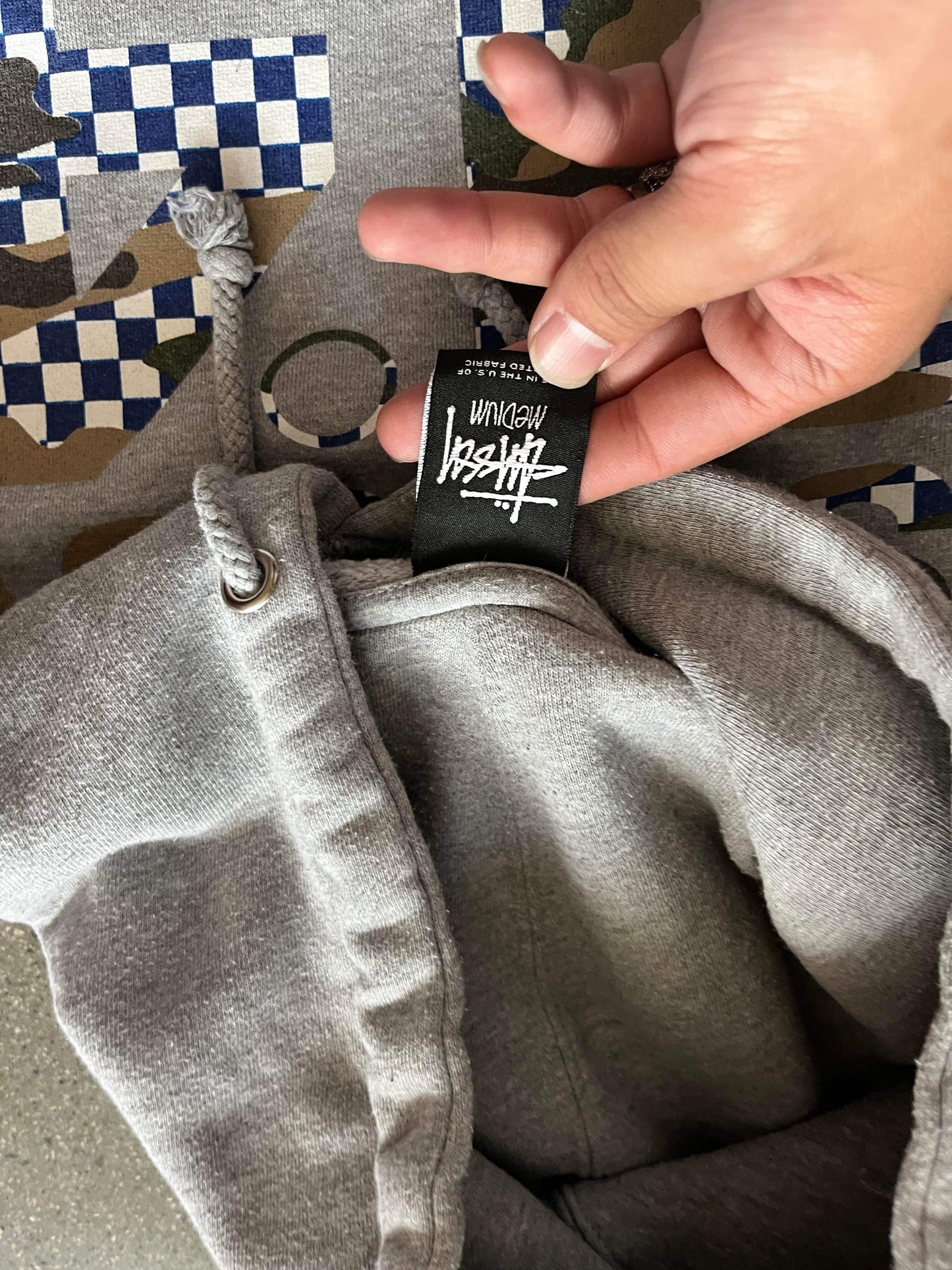 (M) Stussy n4 Camo Script Hoodie