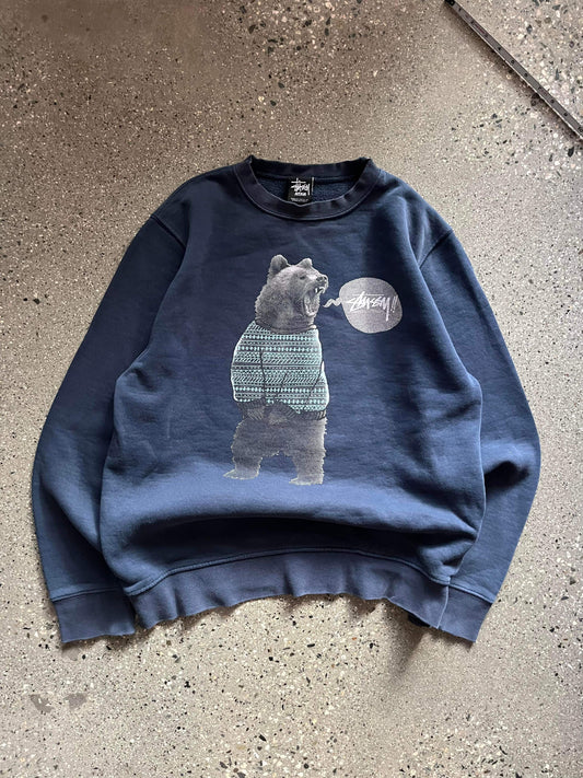 (M) Stussy Bear Crewneck