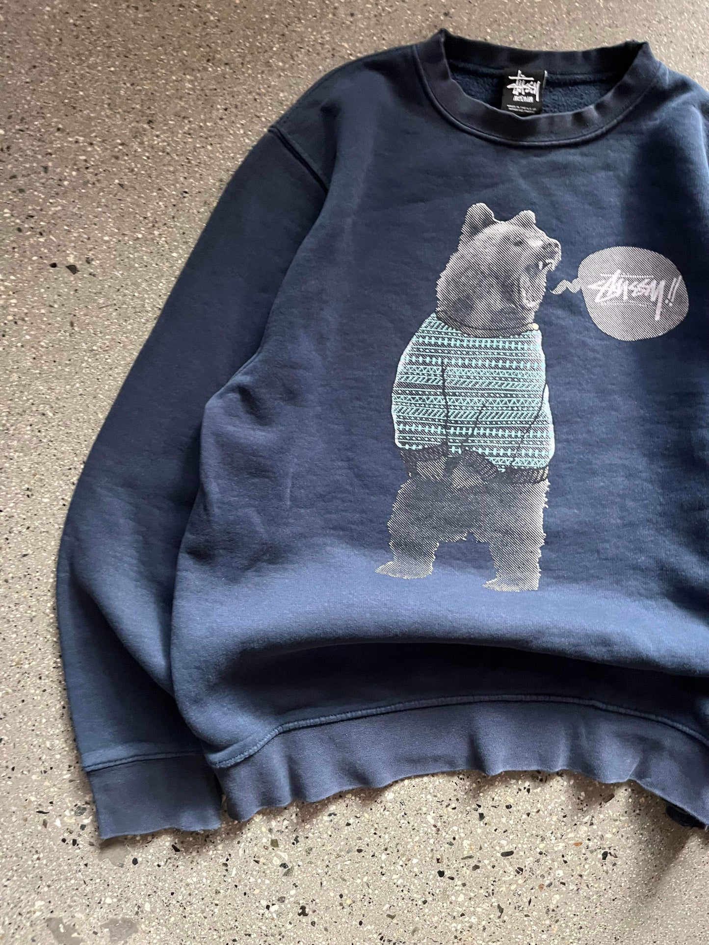 (M) Stussy Bear Crewneck