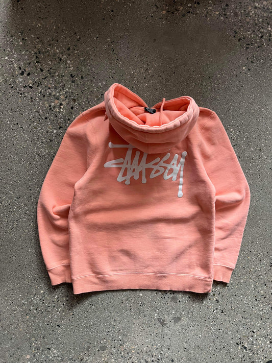 (S/M) Stussy Peach Script Hoodie