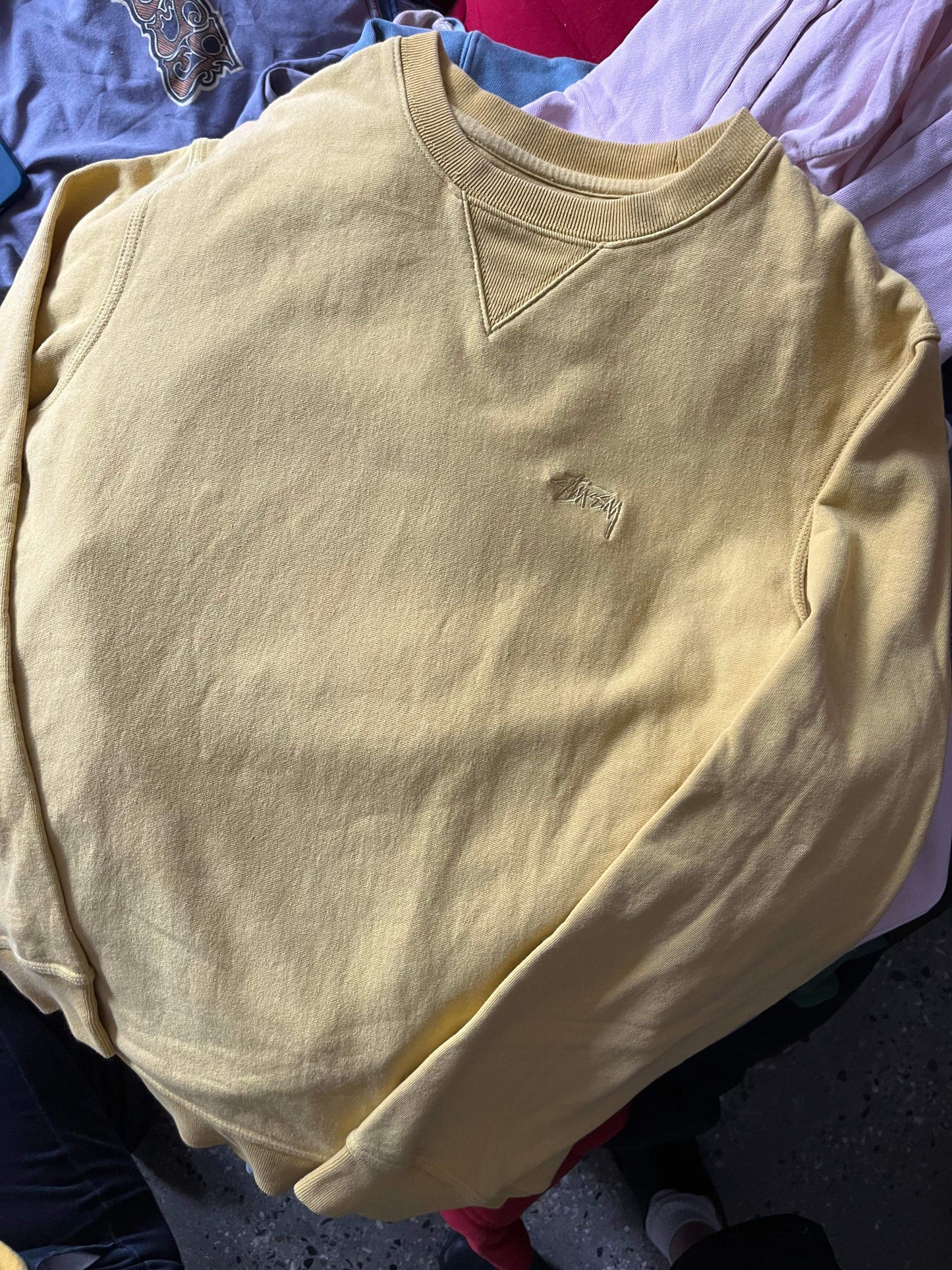 (M) Stussy Yellow Creweck