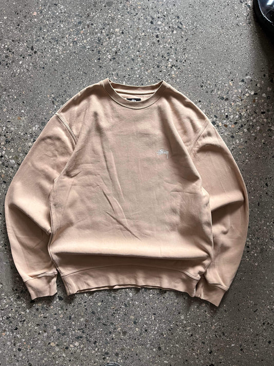 (M/L) Stussy Cafe Creme Crewneck