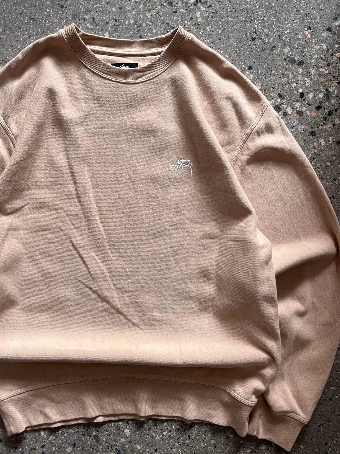 (M/L) Stussy Cafe Creme Crewneck
