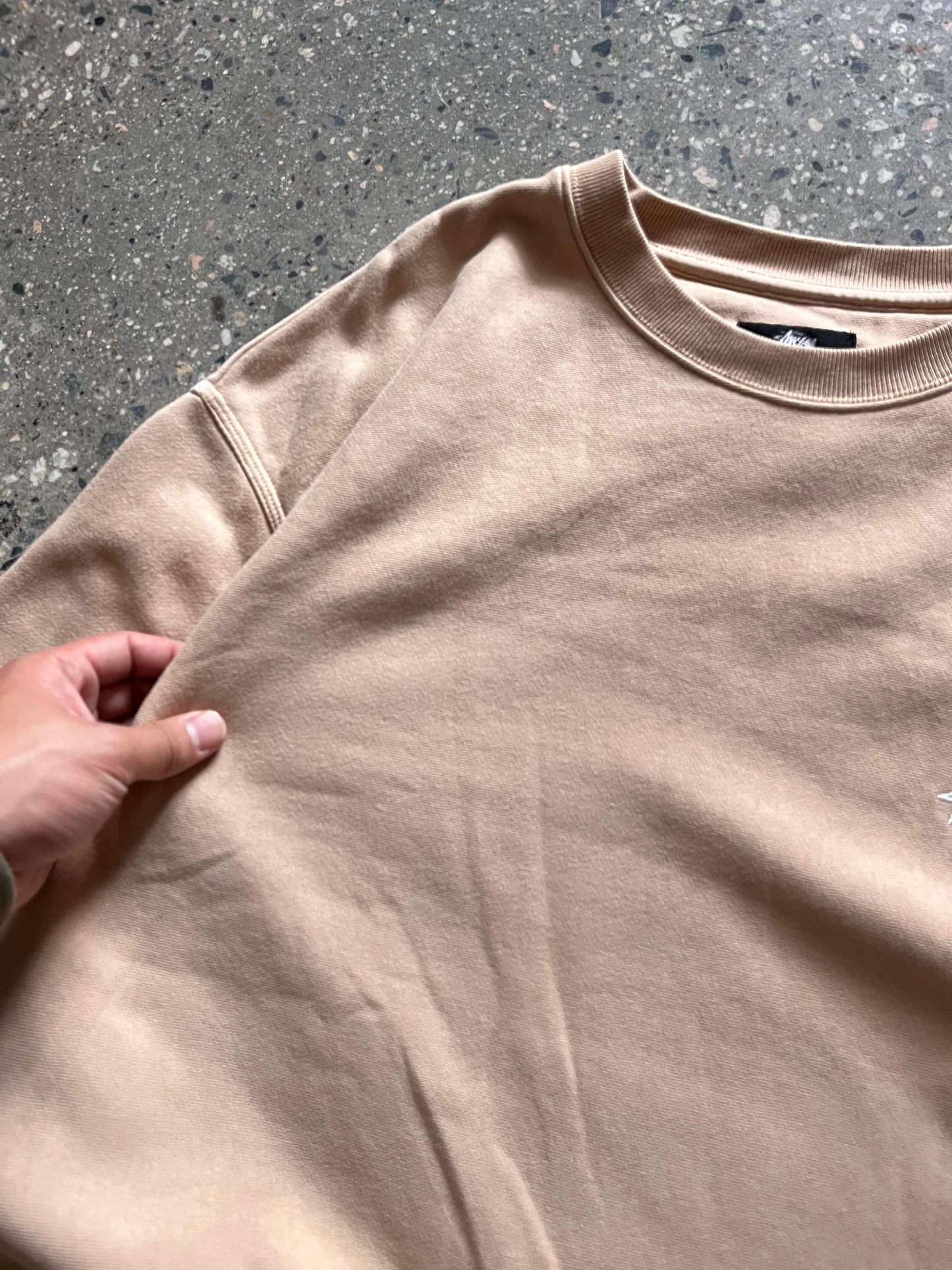 (M/L) Stussy Cafe Creme Crewneck