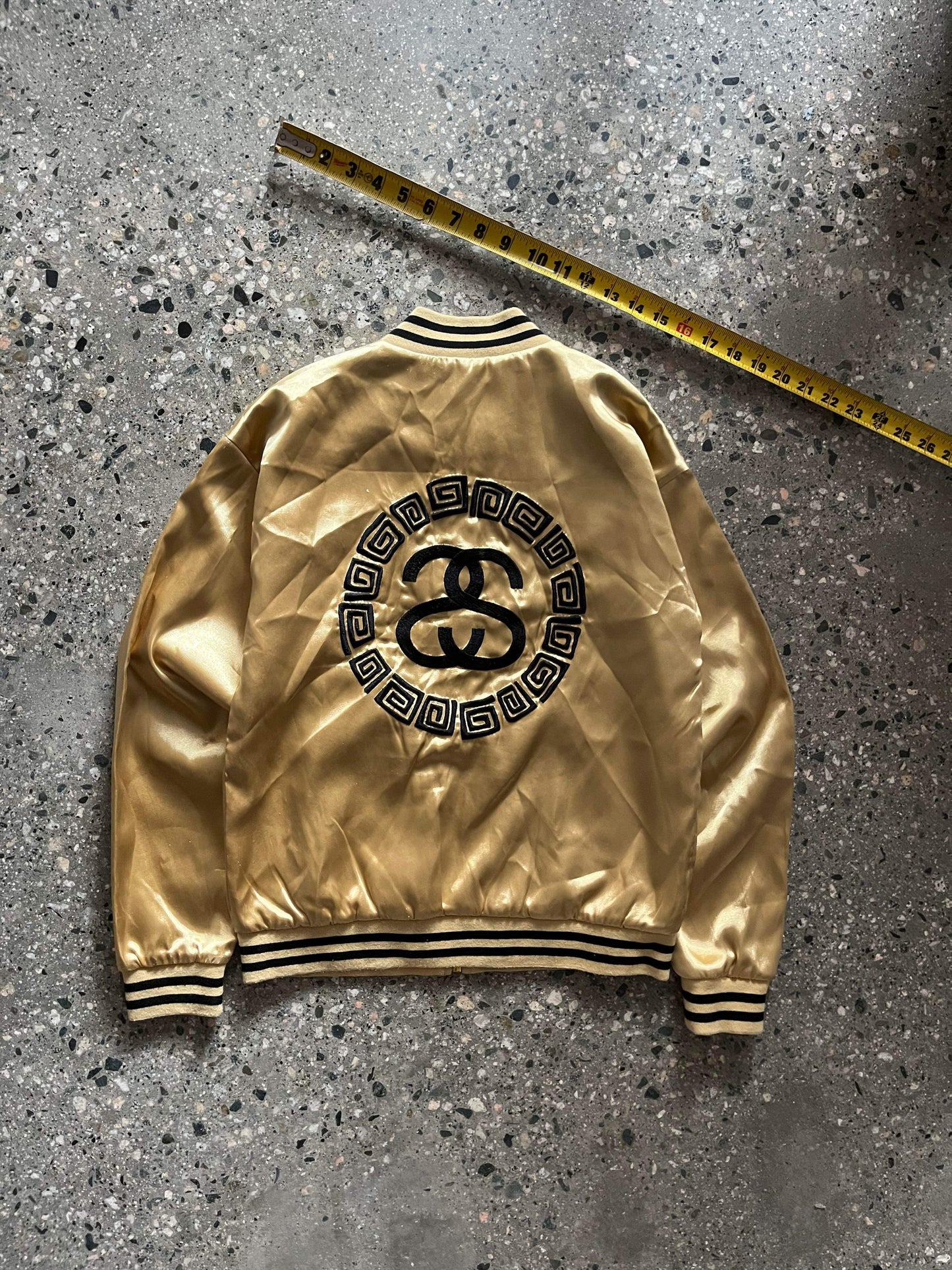 (XS) Stussy Gold Varsity Jacket