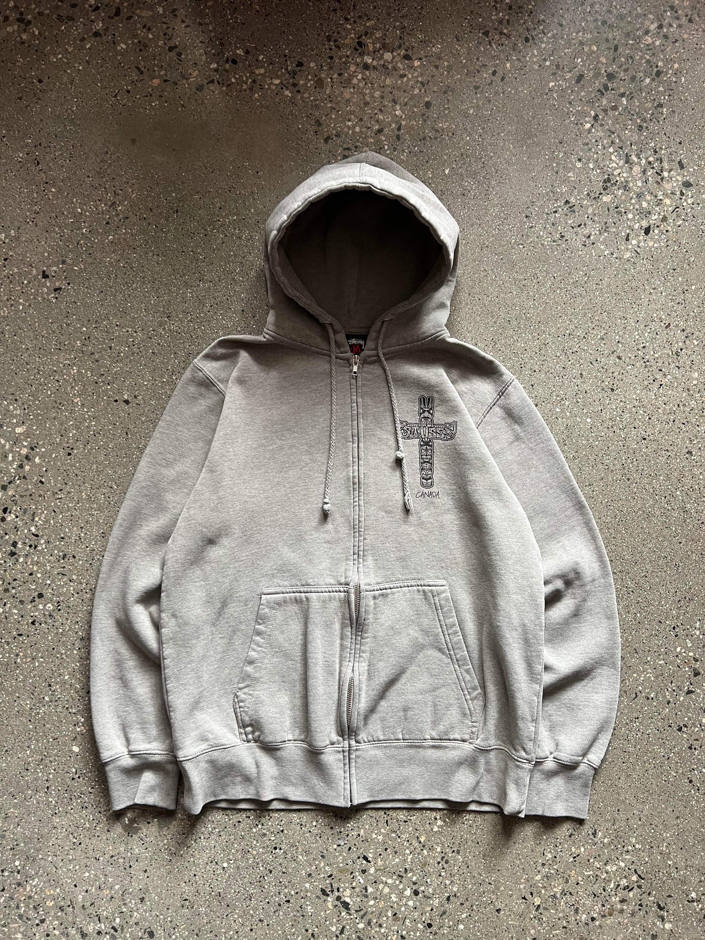 (M) Mid 2000s Stussy Totem Poles Zip Up
