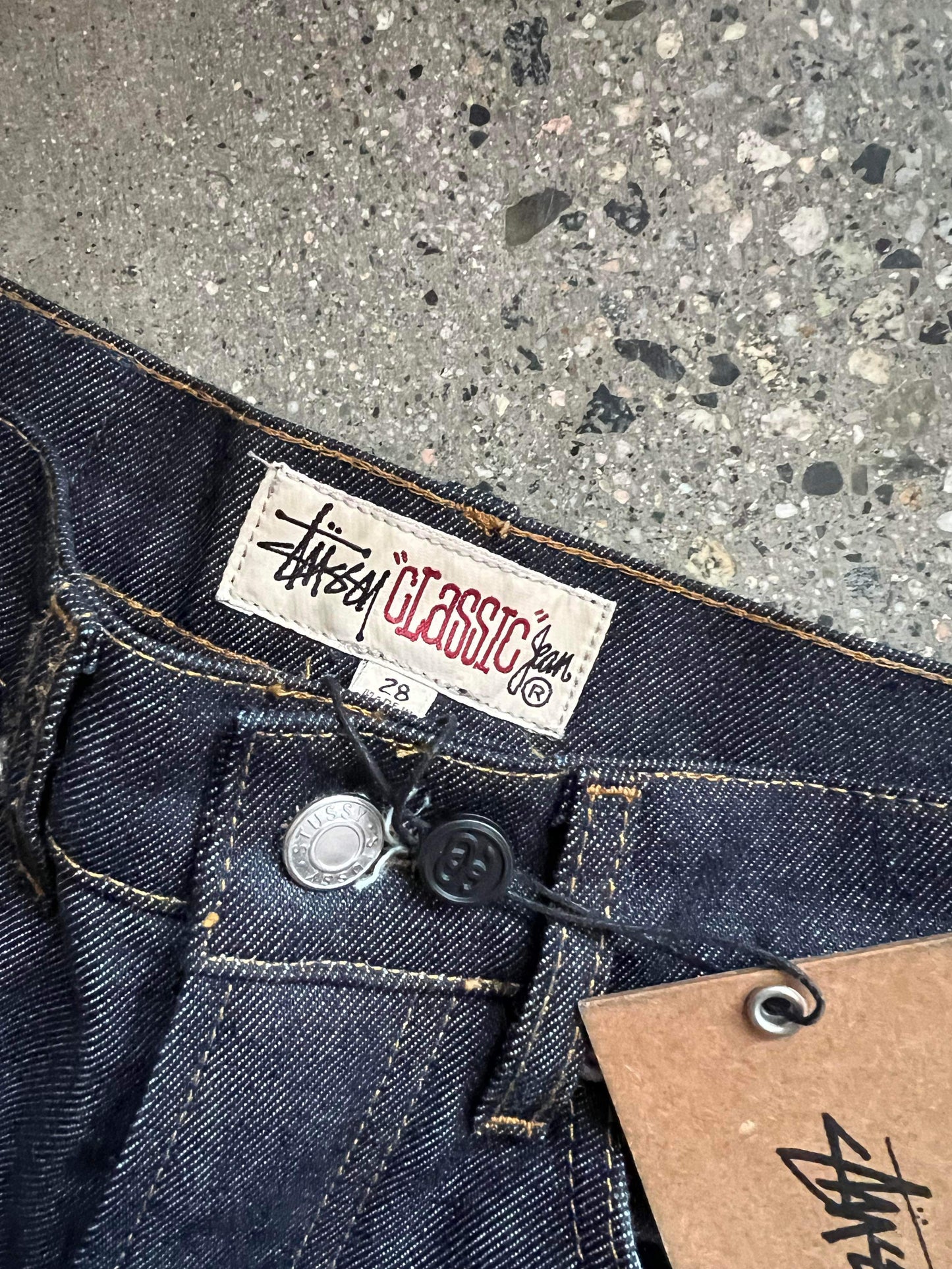 (28”) BNWT Stussy Raw Denim
