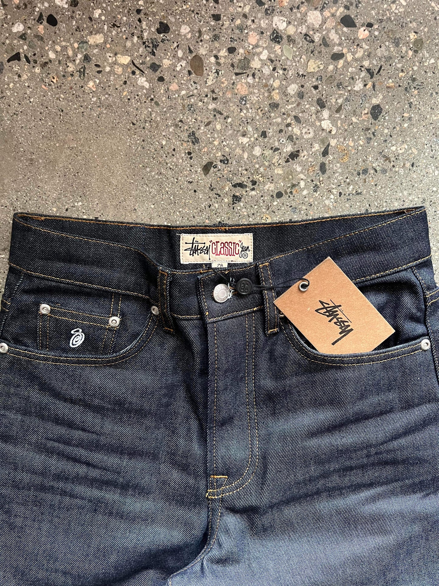 (28”) BNWT Stussy Raw Denim