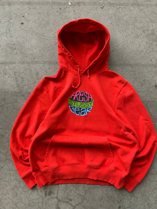 (M) Stussy Fresh Gear Red Hoodie