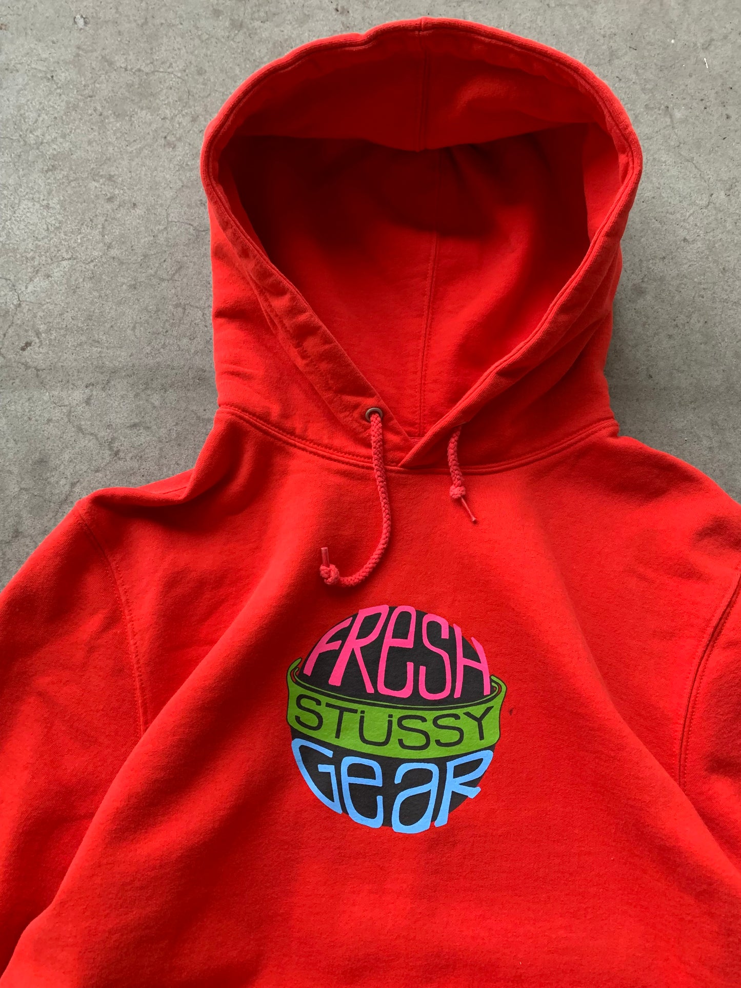 (M) Stussy Fresh Gear Red Hoodie