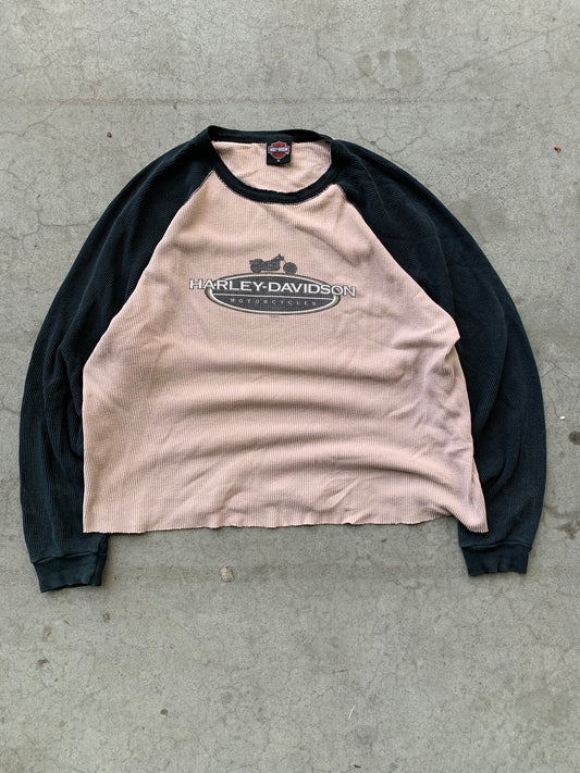 (L/XL) Harley Davidson Cropped Waffle Knit