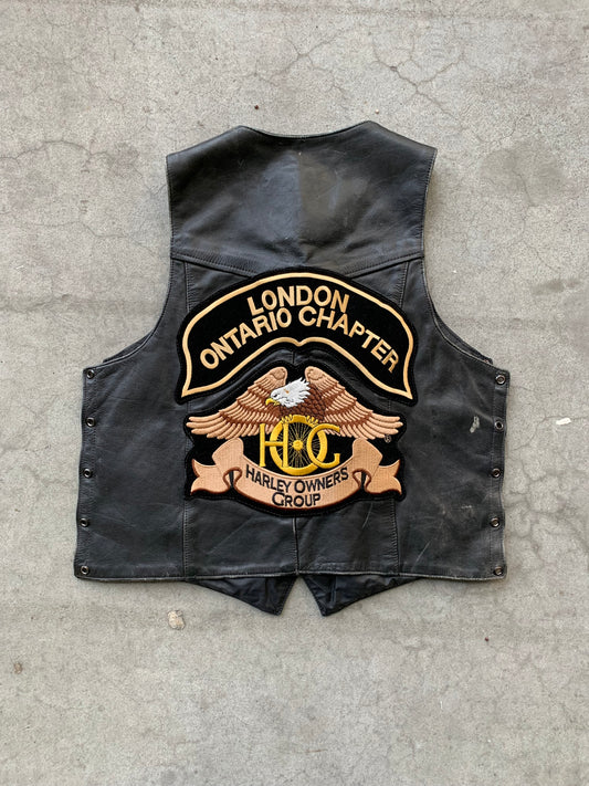 (XS) 90’s Harley Davidson Leather Vest