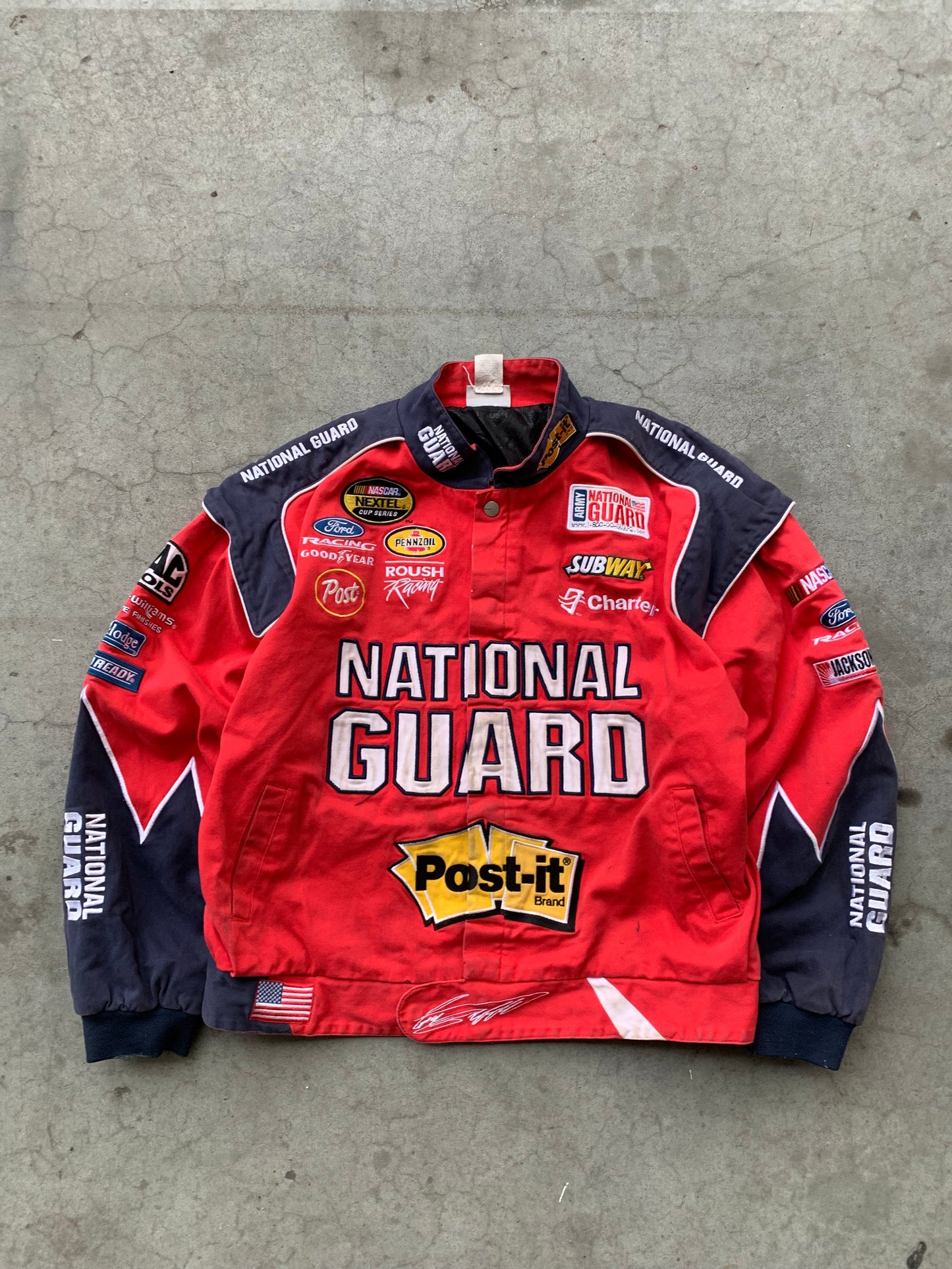 (2X/3X) National Guard Post It Nascar Jacket