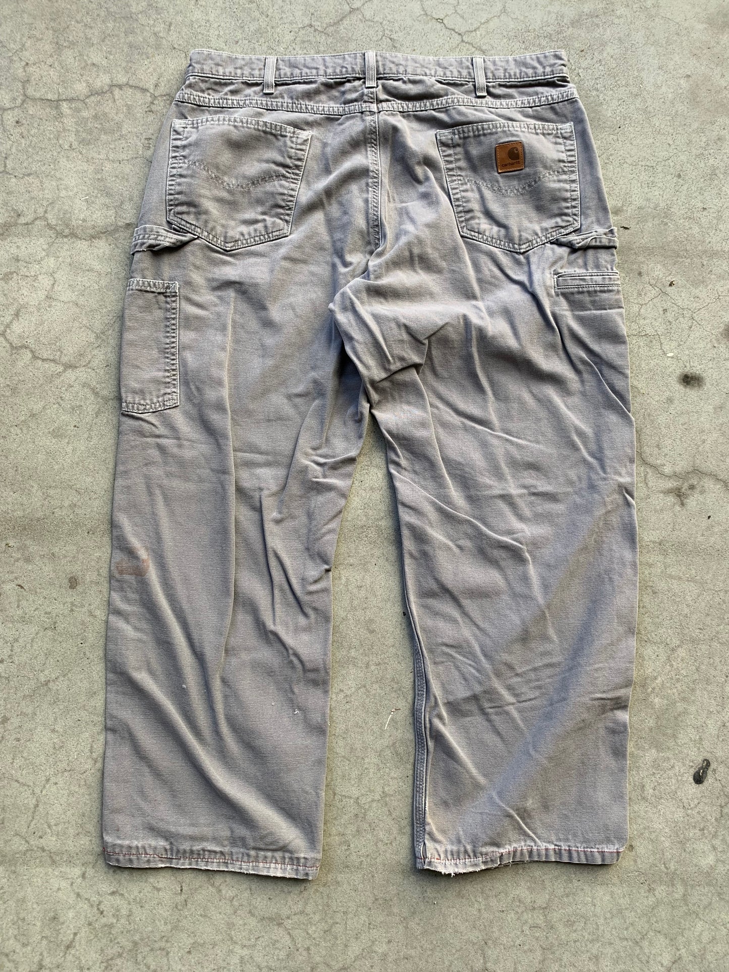 (38”) Grey Distressed Carhartt Dungarees