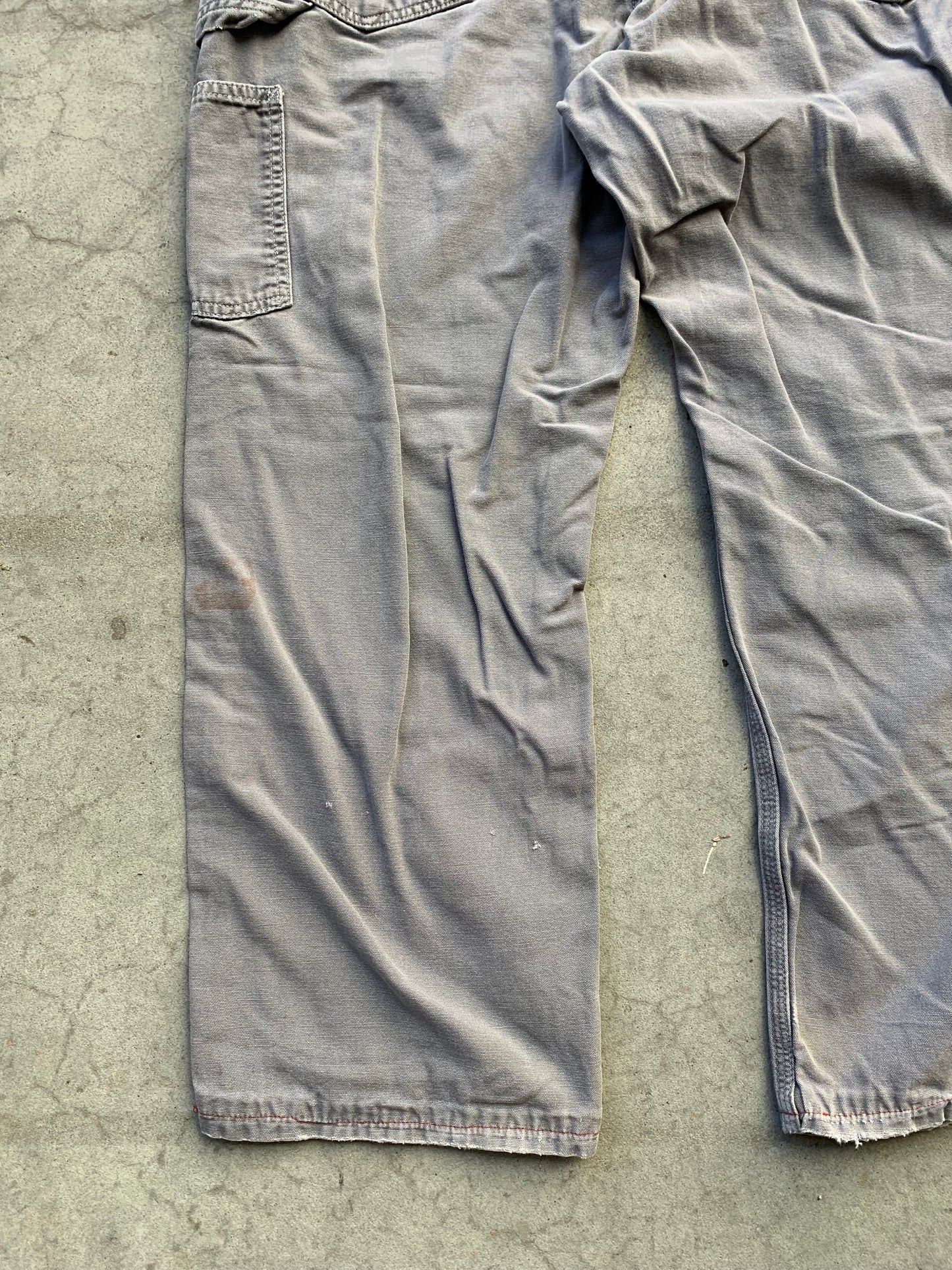 (38”) Grey Distressed Carhartt Dungarees