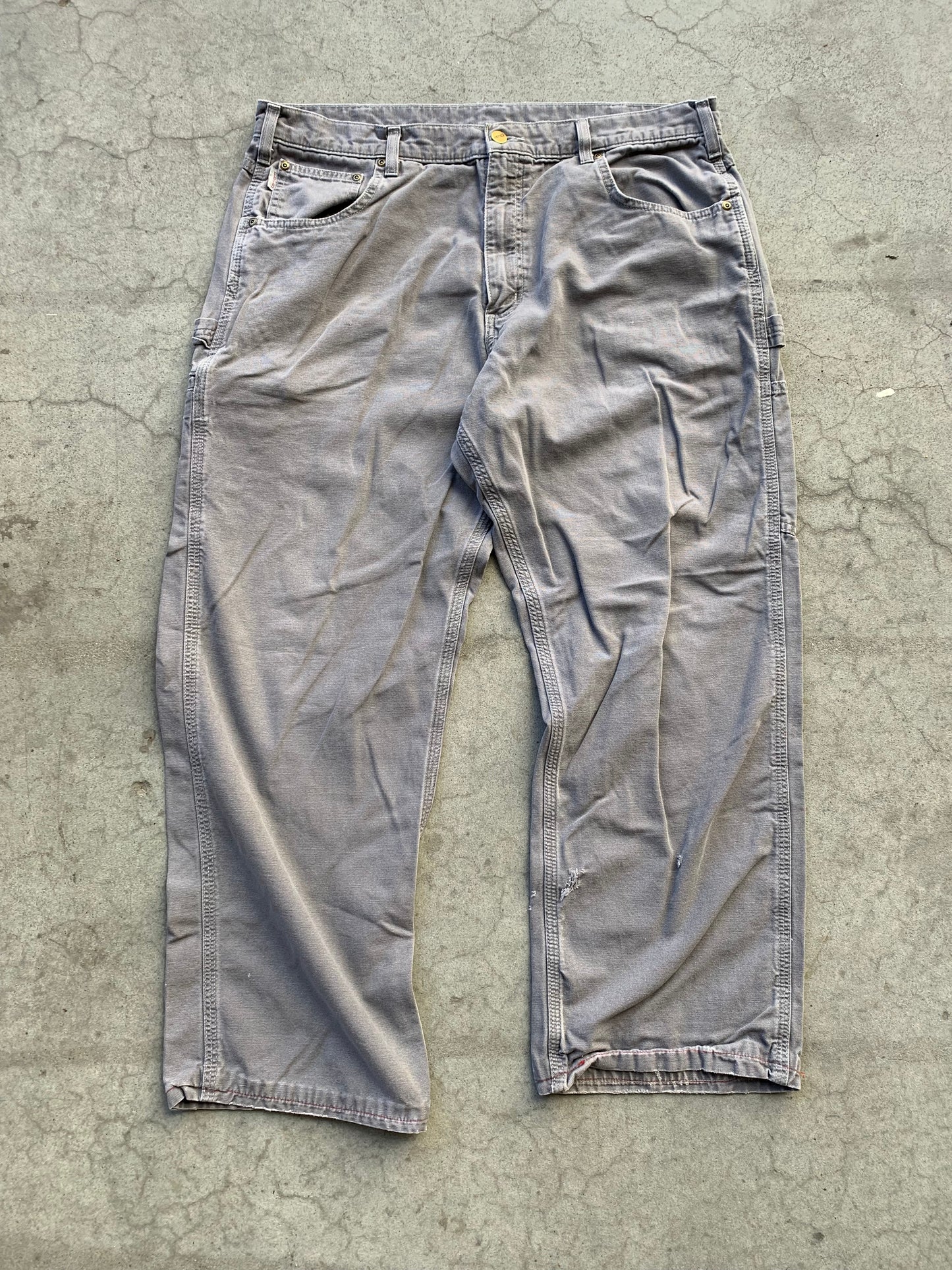 (38”) Grey Distressed Carhartt Dungarees