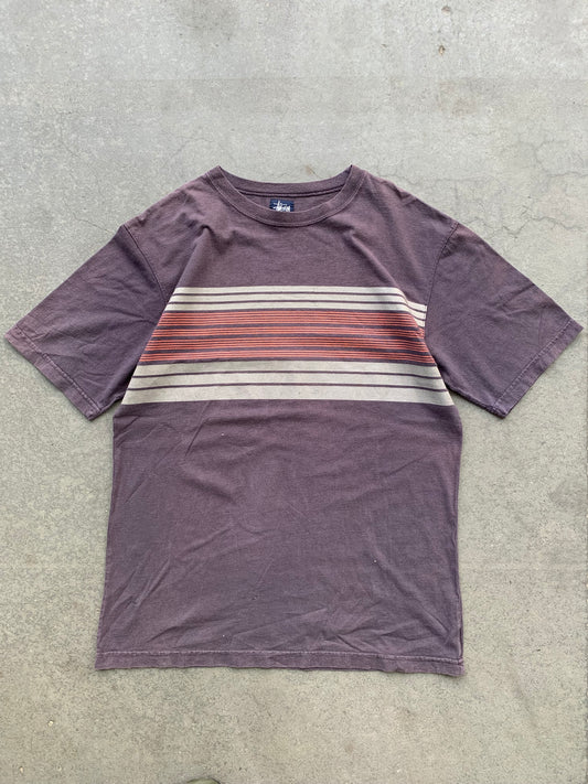 (XL) 90’s Sunfaded Stussy Stripe Tee