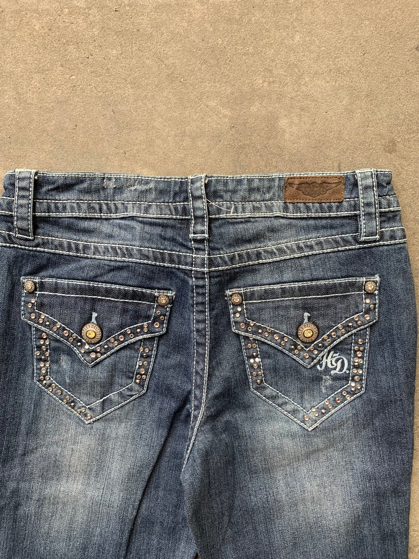 (28”) Harley Davidson Bedazzled Flares