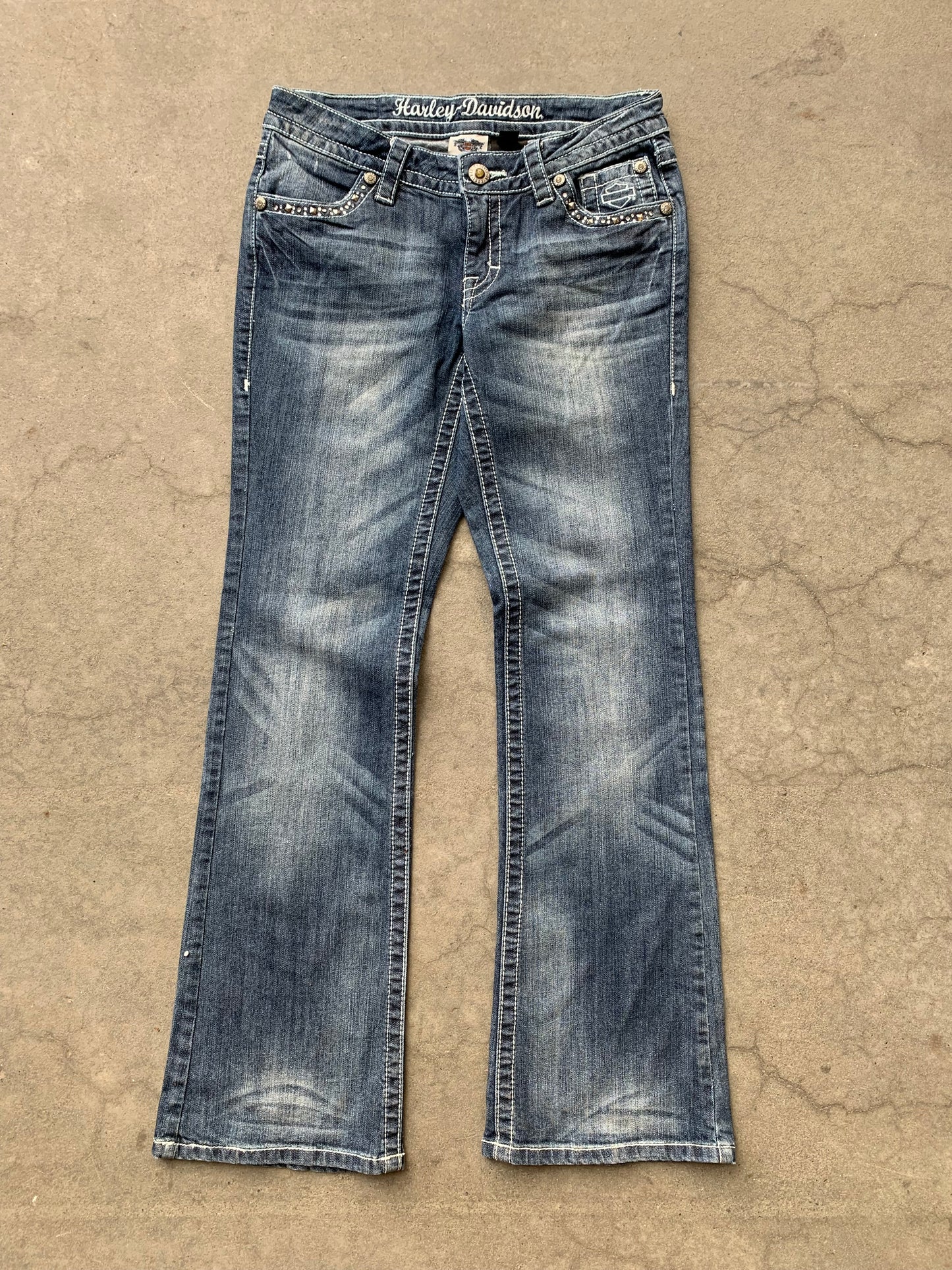 (28”) Harley Davidson Bedazzled Flares