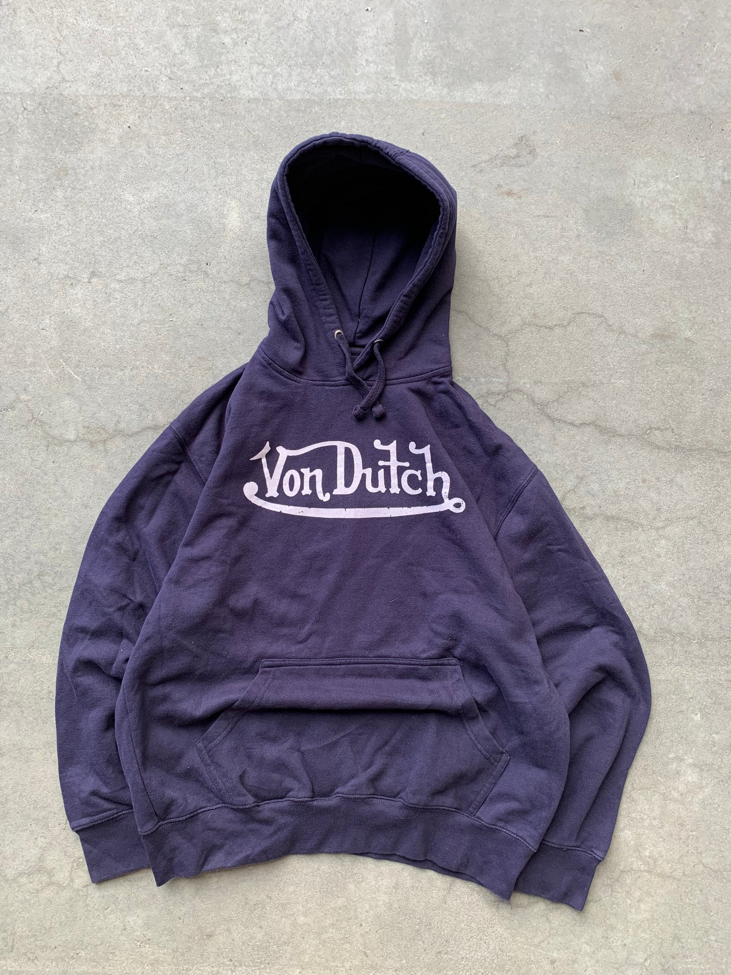 (L/XL) Von Dutch Script Hoodie