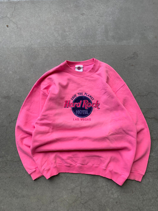 (2X) 90’s Hard Rock Hotel Pink Crewneck