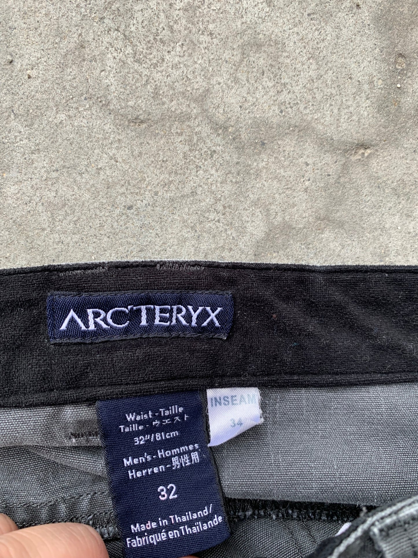 (32”) Arcteryx Grey Doubleknees Pants