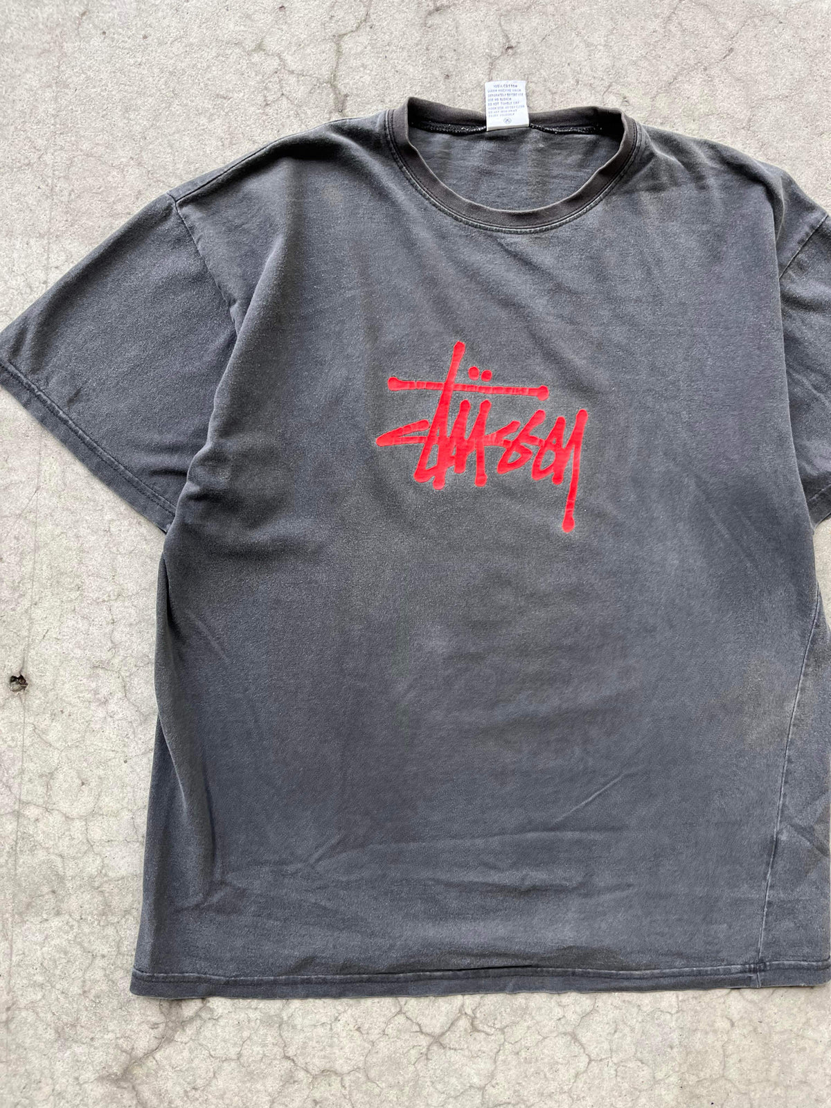 Red Script Back (M/L) 90s Stussy Red Script – BALDYLOX VINTAGE