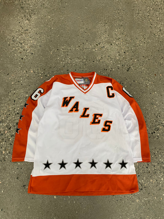 (L/XL) 80’s Souvenir NHL Wales Conference Mario Lemieux Jersey