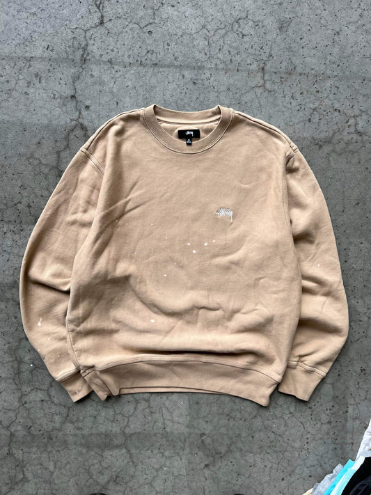 (M/L) Stussy Creme Crewneck
