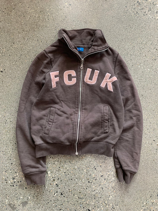 (XS) Brown FCUK Jeans Zip Up