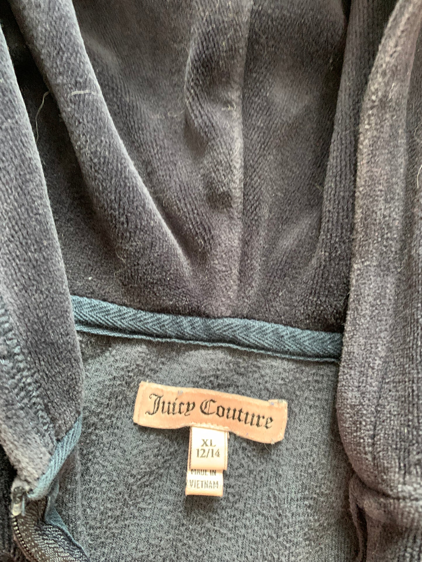 (14-16/S) Juicy Couture Velour Zip Up