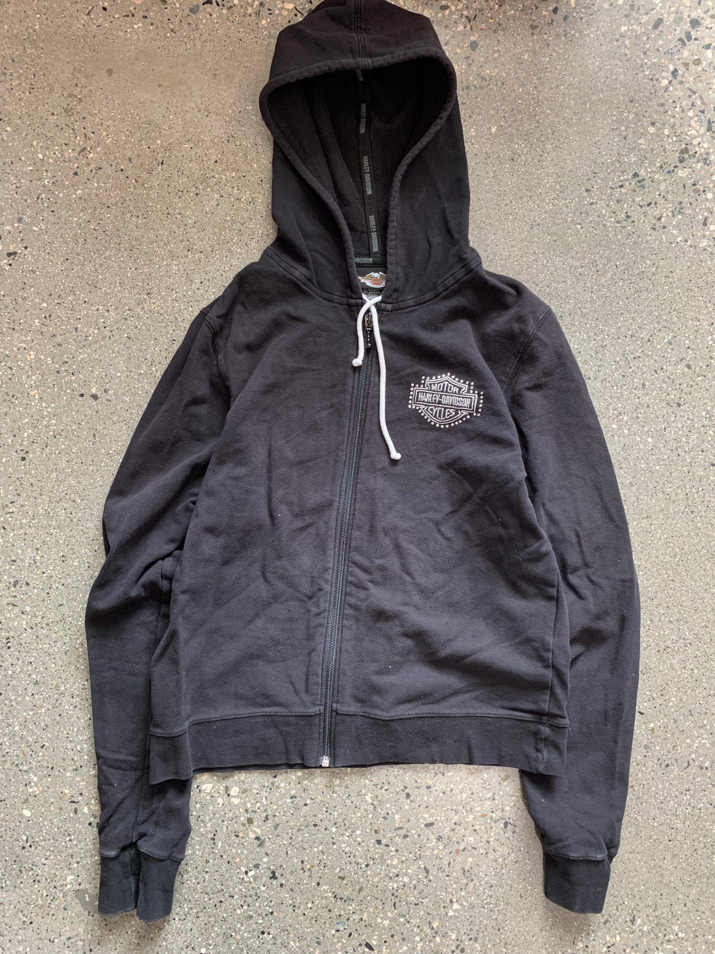 (L) Harley Davidson Gem Zip Up Hoodie